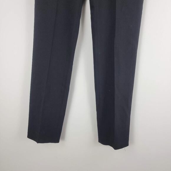 Eileen Fisher Wool Pants High Rise Black Straight Leg Size XS - Picture 3 of 5